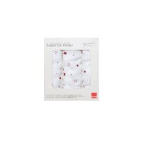 Mulltuch 3er Pack Sternchen rot