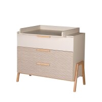 2-tlg. Sparset Happy,  bestehend aus Bett, Umbauseiten, Wickelkommode