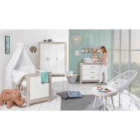 Nordic Halifax Schrank 3 Türen, Halifax Eiche / weiß