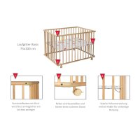 Laufgitter Basic 75 x 100 cm natur, Folie Monster
