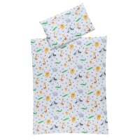 Bettwäsche 2-teilig 40x60 cm / 100x135 cm, Zootiere