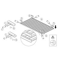Rostverstärker roh links 135 mm x40 mm x 20 mm  Buche massiv