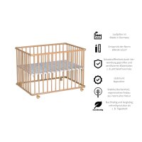 Laufgitter Basic 100  x 100 cm natur Sternchen grau