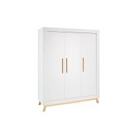 3-tlg Kinderzimmer Miami White mit Schrank 3 Türen