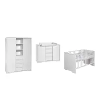 3-tlg Kinderzimmer Maxx White mit Schrank 2 Türen...