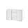 2-tlg Sparset Maxx White bestehend aus Bett, Umbauseiten, Wickelkommode