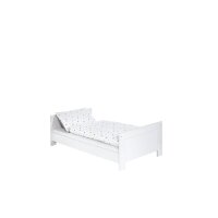 2-tlg Sparset Nordic White bestehend aus Bett, Umbauseiten, Wickelkommode