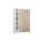 Schrank Eco Plus, 2 Türen/Seitenregal, Dekor Weiß/Halifax Eiche