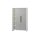 Schrank 2 Türen mit Seitenregal Eco Silber