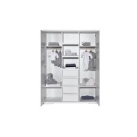 Schrank 2 Türen mit Mittelregal Maxx White