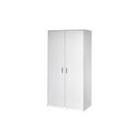 3-tlg Kinderzimmer Classic White mit Schrank 2 Türen