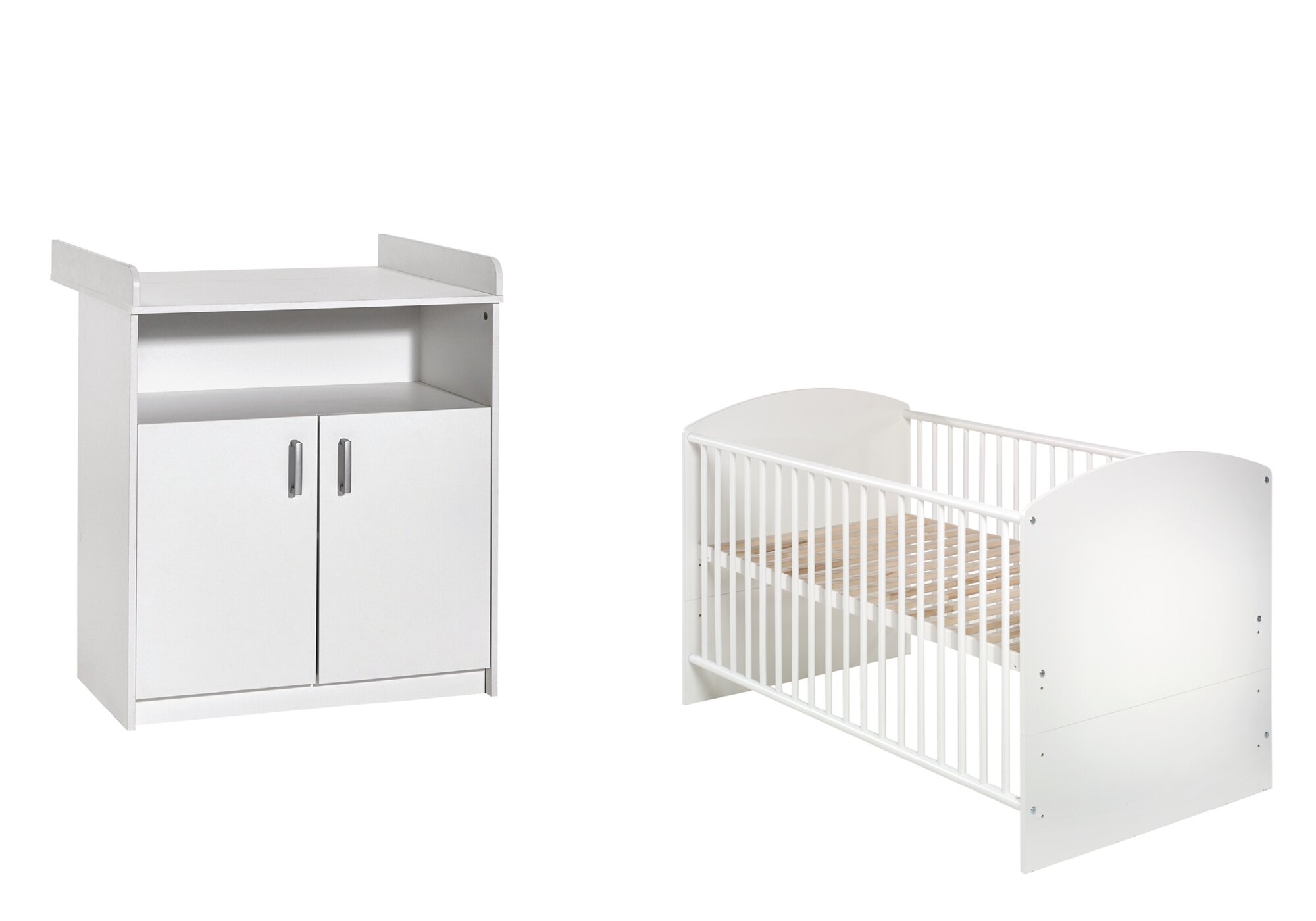 Schardt Sparset Classic White mit Kombi-Kinderbett und Wickelkommode