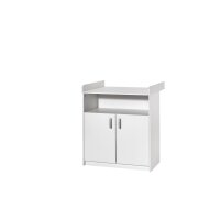 Wickelkommode Classic White, 2 Türen, 1 offenes Fach