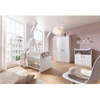 Wickelkommode Classic White, 2 Türen, 1 offenes Fach