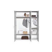 Schrank 3 T&uuml;ren Classic White