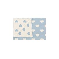 Babykuscheldecke Herzchen hellblau