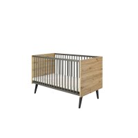 2-tlg Sparset Morris Oak bestehend aus Bett, Umbauseiten, Wickelkommode