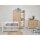 Schrank 2 Türen mit Seitenregal Venice Fishbone White