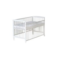 Beistellbett Micky weiß 60x120 cm mit Rollen