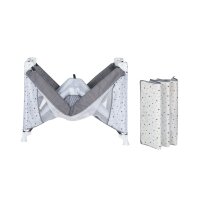Reisebett 60x120 cm Herzchen grau