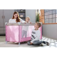 Reisebett 60x120 cm Herzchen rosa