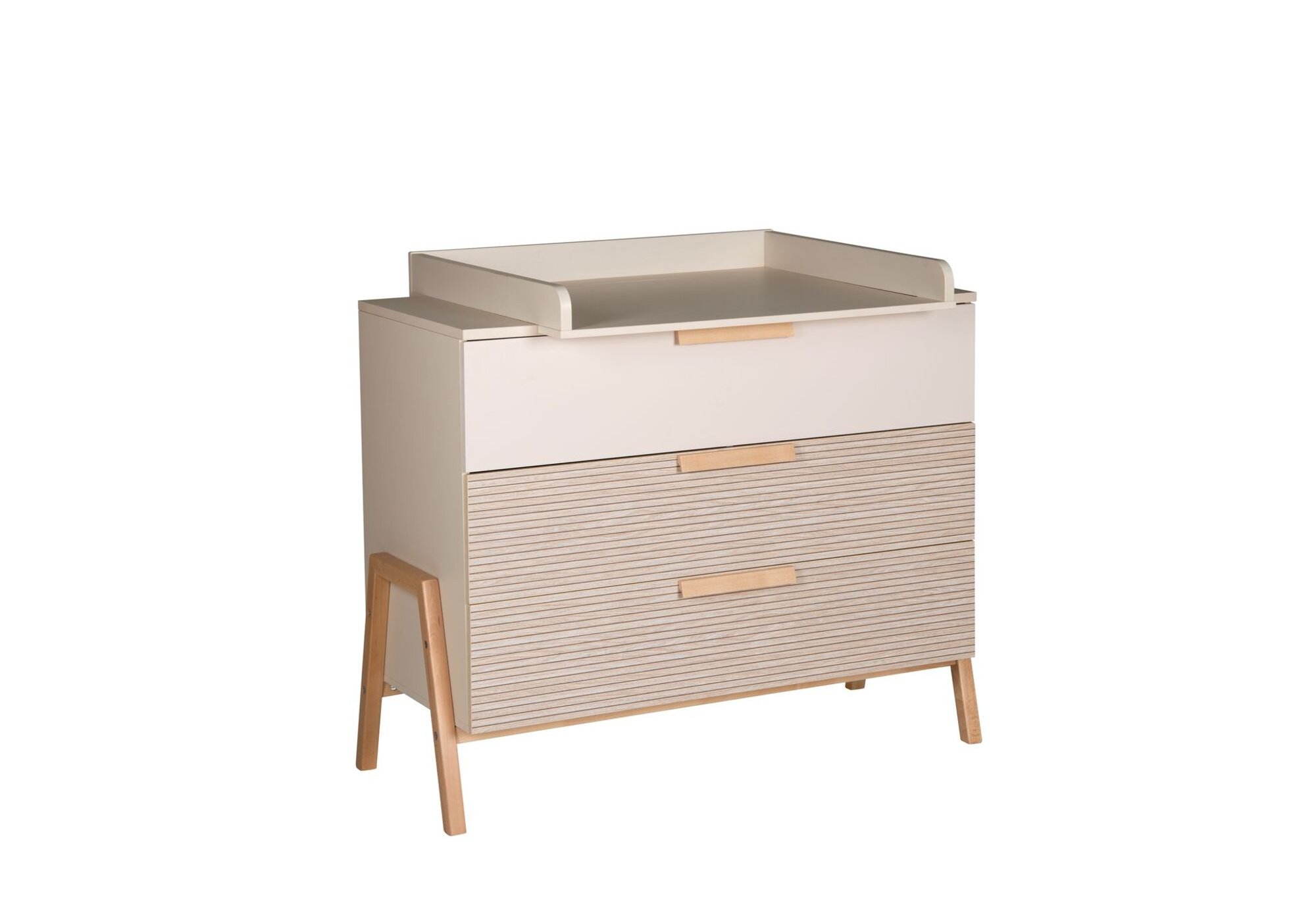 Schardt Wickelkommode Happy mit drei Schueben im Dekor Carat beige