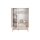 HAPPY Schrank 3 Türen, Dekor Carat beige/Connery natur