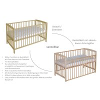 Beistellbett Micky natur 60x120 cm