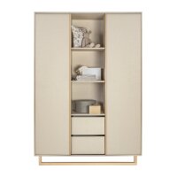 TERRY Schrank 2 Türen mit Mittelregal; Dekor Textil